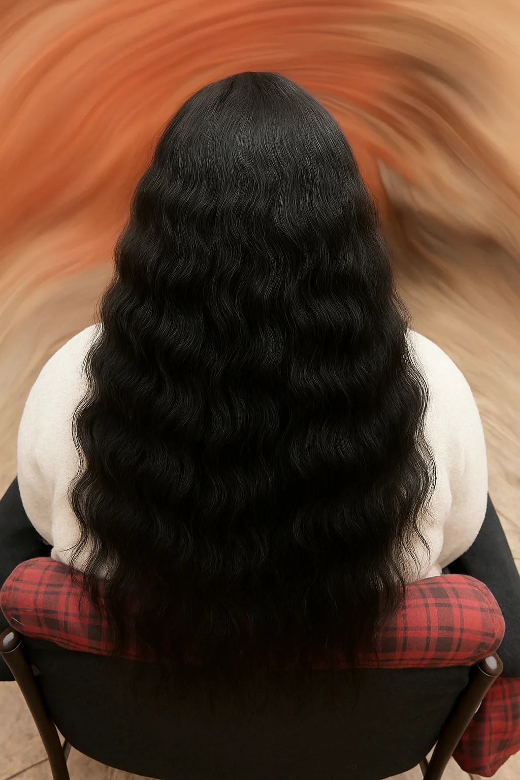 Antes alisado sin formol cabello con frizz en Flores CABA