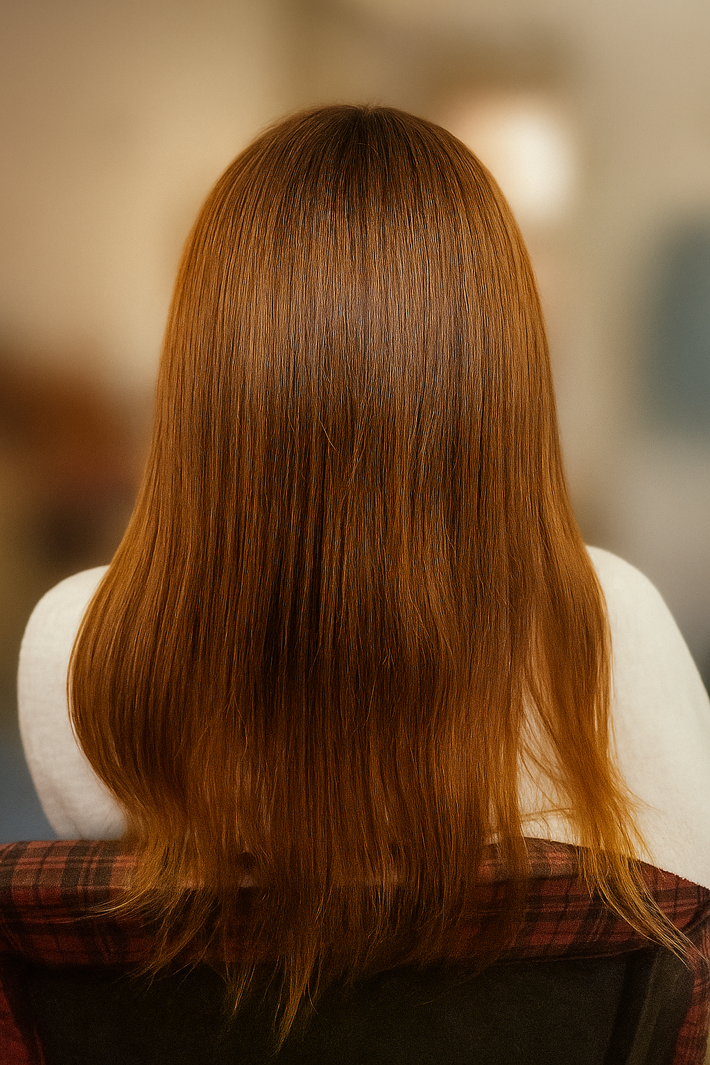 Antes pelo con frizz y opaco