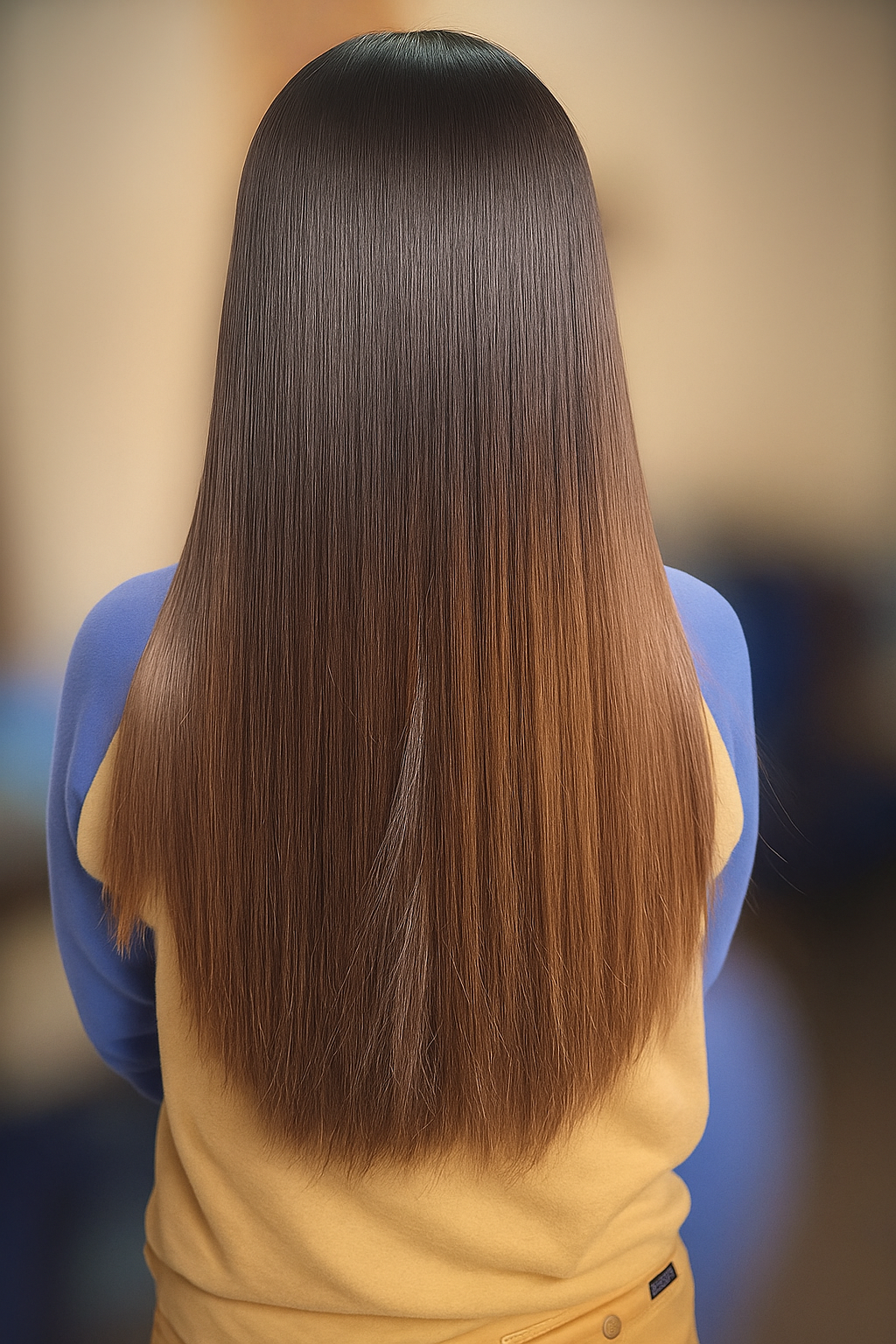 Resultado tratamiento sin formol brillo y sedoso